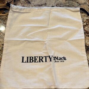 Liberty Black boots drawstring dust bag